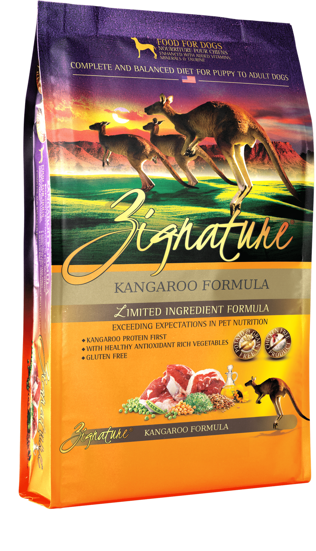 Zignature kangaroo dog food best sale