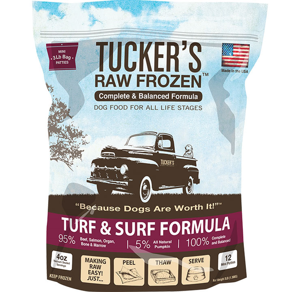 Tucker s Frozen Raw Turf Surf Dog Food 6 lb. T T Pet Food and