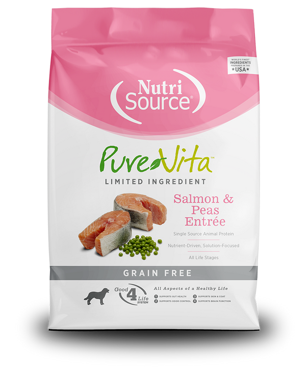 NutriSource PureVita Salmon & Peas Dog Food- Grain Free