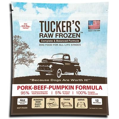 Tucker's Frozen Raw Pork-Beef-Pumpkin Dog Food 6 lb.